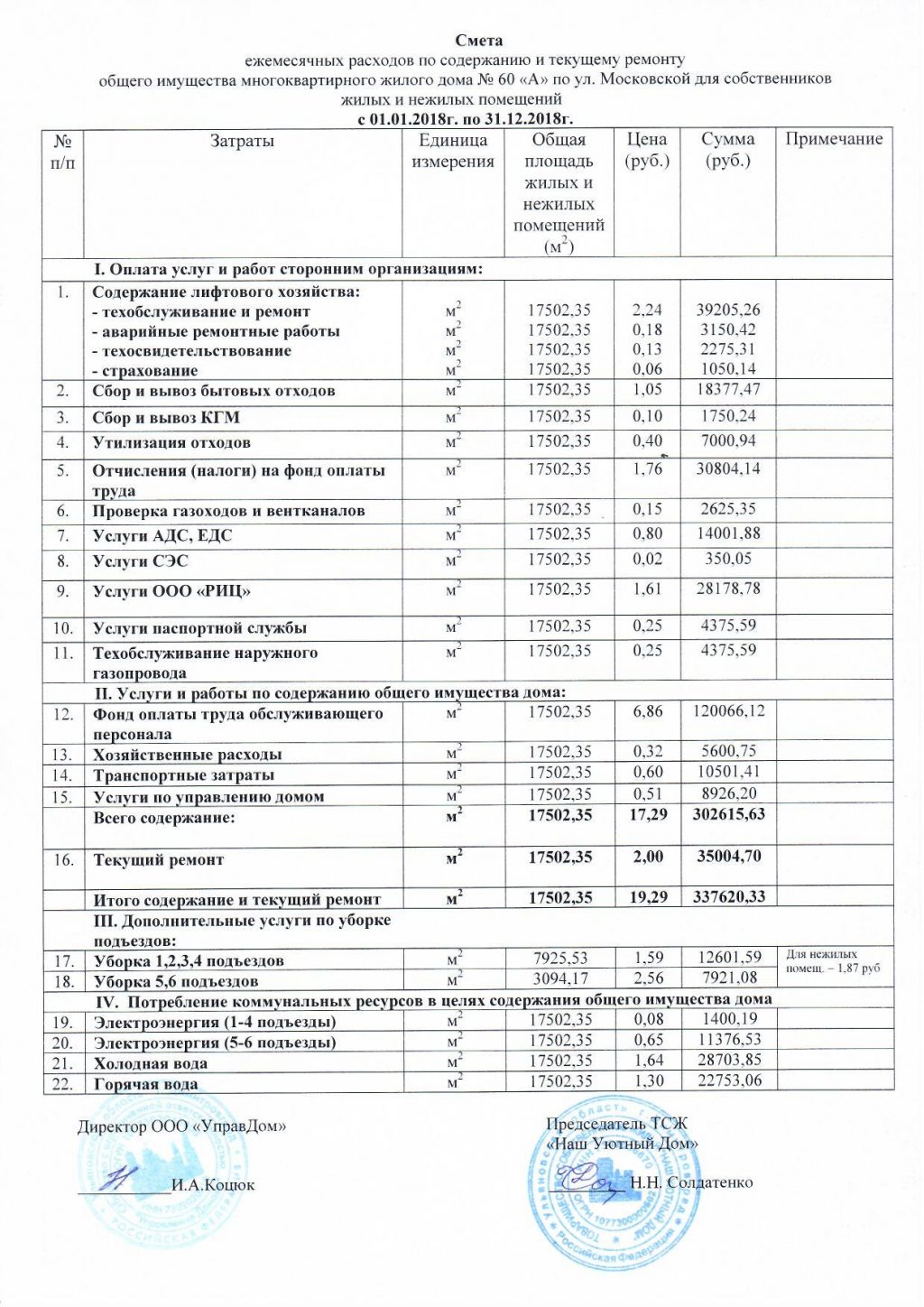 Управление дома ул. Московская 60А — 2018 — УправДом